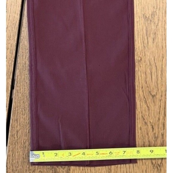 Lululemon Urban Strides Super High Rise Pants Women’s Sz 6 Burgundy Pockets - Picture 9 of 9